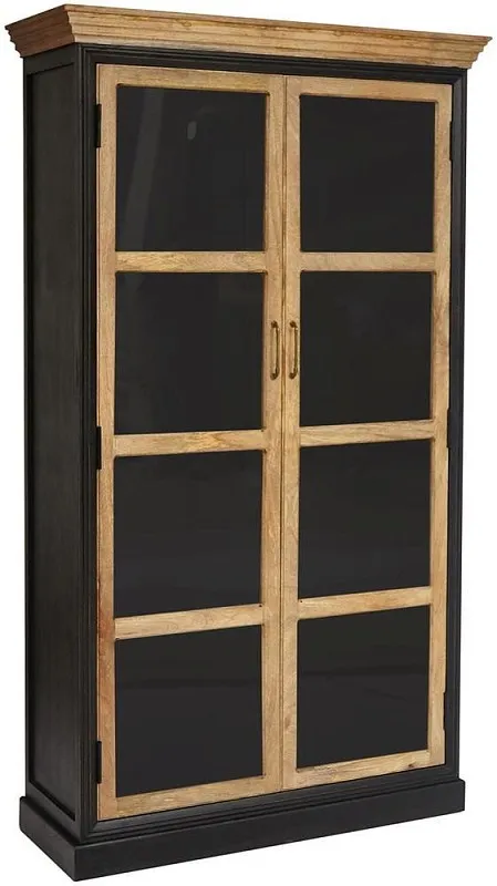 Шкаф книжный Secret de Maison BLACK LABEL (mod. DA-2289) черный/натуральный