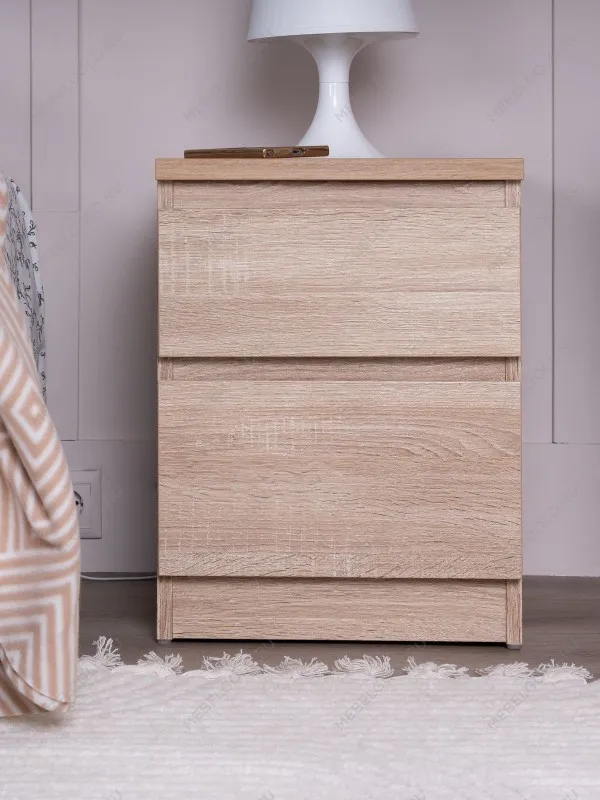 Тумба прикроватная Кастор, 2 ящика, 40х37х49 см, серая | изображение 5