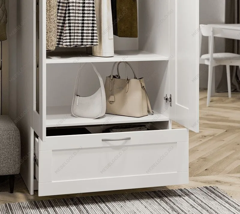 БРИМНЭС / СИРИУС Шкаф ИКЕА / IKEA комбинированный 2 двери и 1 ящик белый | изображение 7