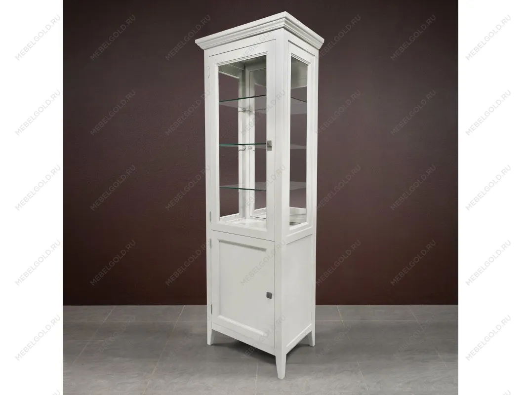 Витрина 1 дверная левая с зеркалом Manhattan (Молочный) | изображение 3