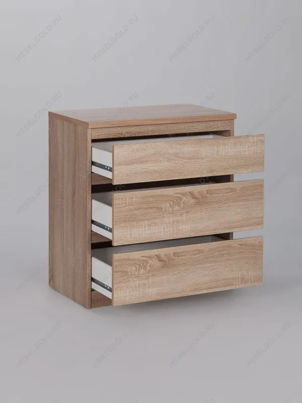 Комод Кастор, 3 ящика, 65х40х71 см, дуб сонома | изображение 12