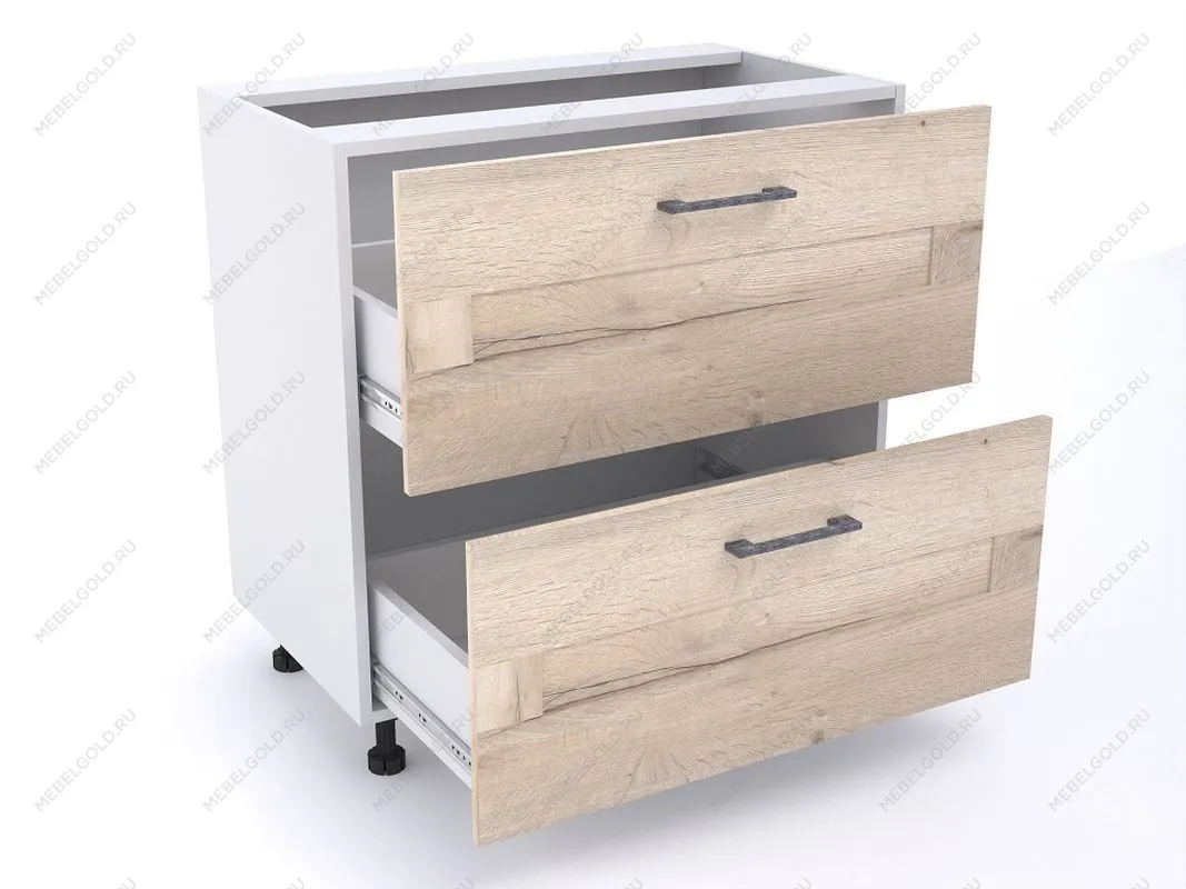 Стол с ящиками СЯ-80 (2), Дублин (800*470*820) Дуб галифакс белый, 21622 | изображение 1