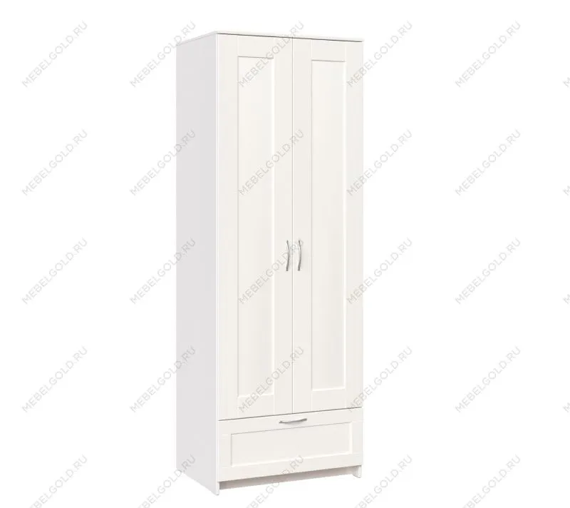 БРИМНЭС / СИРИУС Шкаф двудверный ИКЕА / IKEA белый с выдвижным ящиком | изображение 3