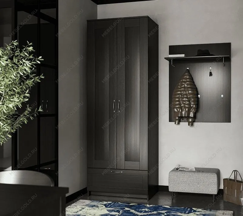 БРИМНЭС / СИРИУС Шкаф ИКЕА / IKEA комбинированный 2 двери и 1 ящик Дуб Венге | изображение 5