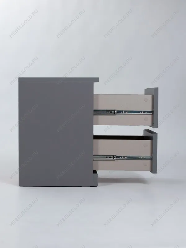 Тумба прикроватная Варма, 2 ящика, 40х55х40 см, эмаль серая | изображение 12