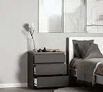 КАСТОР (KULLEN) комод ИКЕА / IKEA комод 3 ящика серый | изображение 3