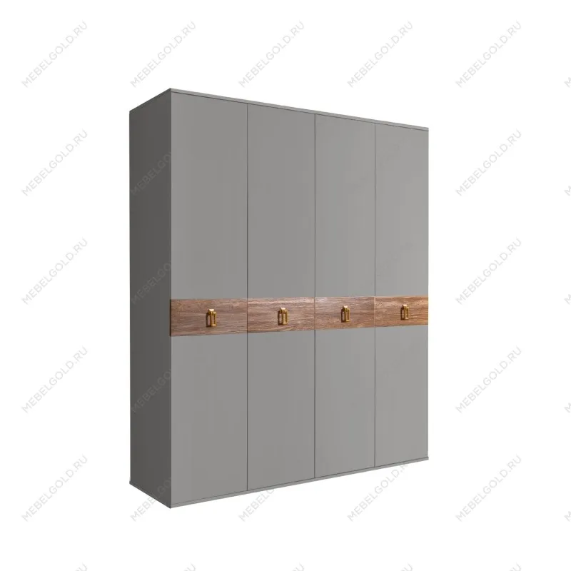 Шкаф 4-х дв. Bogemia Wood Fa (Серый/Золото) БМШ2/4(Wo)