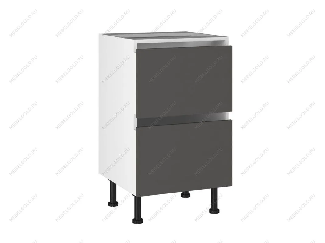 Стол с ящиками СЯ-(2)-50, Виста (500*523*870) Экокожа Серый, 26612