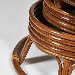 Кресло-качалка Papasan с подушкой Орех, ткань, оранжевый | изображение 3