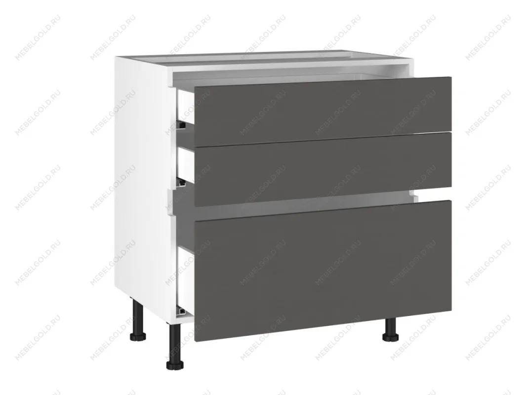 Стол с ящиками СЯ-80 Start Soft Boyard, Виста (800*523*870) Экокожа Серый, 26622 | изображение 1