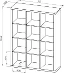 Стеллаж Фора, 12 полок, 112х147х38 см, белый | изображение 14