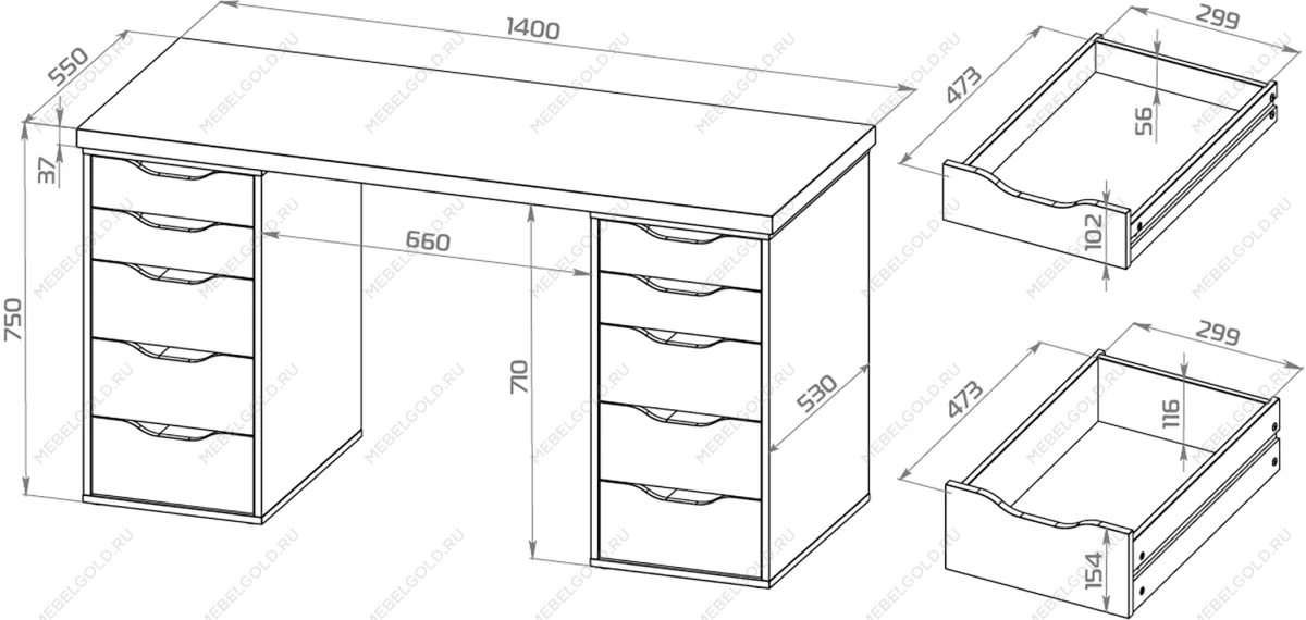 ИНГАР стол письменный ИКЕА / IKEA 2/55 140x75x55, дуб беленый/белый | изображение 3