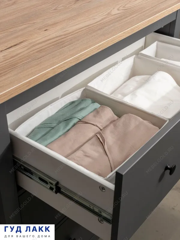 Комод Сага, 92х51х100 см, серый/ясень | изображение 2