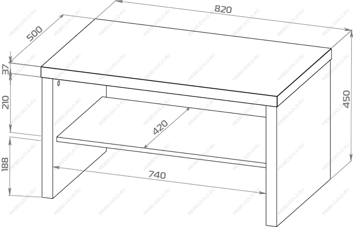 ЛАКК / ЭНКЕЛЬ Журнальный стол ИКЕА / IKEA 82С, тамбурат, дуб беленый | изображение 3