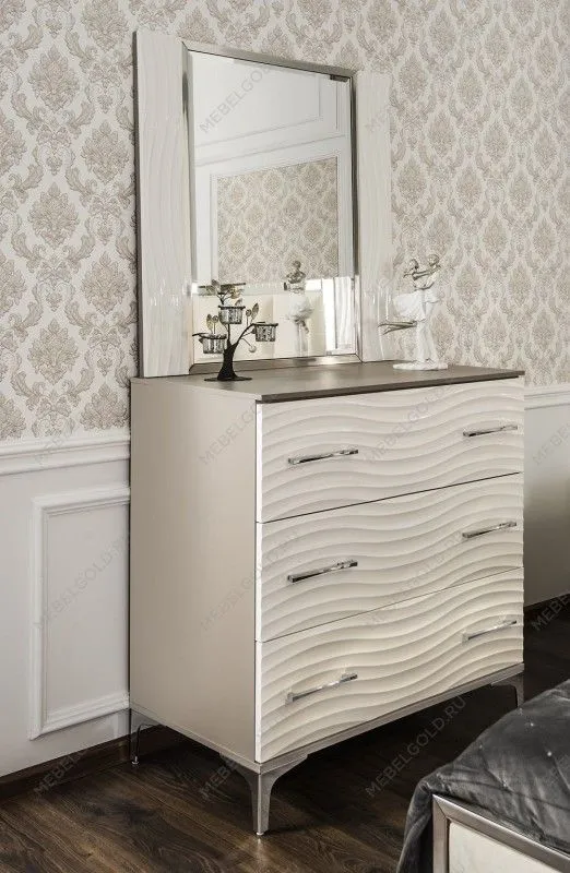 Зеркало Гравита ППУ белый глянец | изображение 1