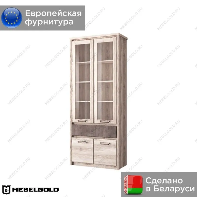 Шкаф с витриной Джаз 2V2D1S | изображение 1