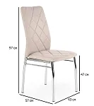 Стул кухонный Halmar K309 (бежевый/хром) | изображение 1