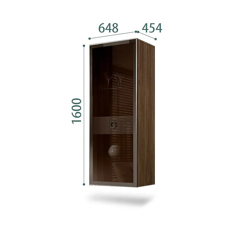 Витрина Bogemia Woodline Fly Fi (Мокка/Хром) БМВ1-1С