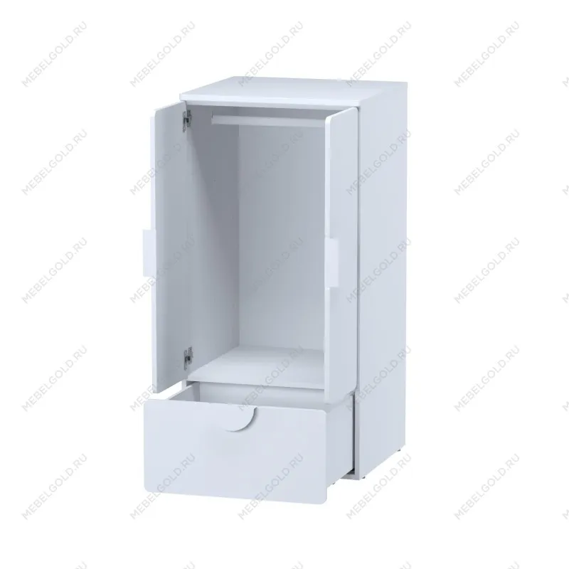 ПИКСИ шкаф распашной с 2 дверьми, полкой и ящиком 60х57х123, мечтательный пион | изображение 2