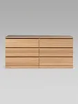 Комод Варма Прайм, 6 ящиков, горизонтальный, 160х77х48 см, шпон натурального дерева, дуб беленый | изображение 8