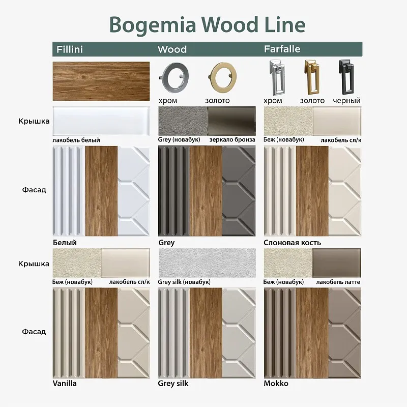 Витрина Bogemia Woodline Fi (Белый/Золото) БМВ1-1С | изображение 1