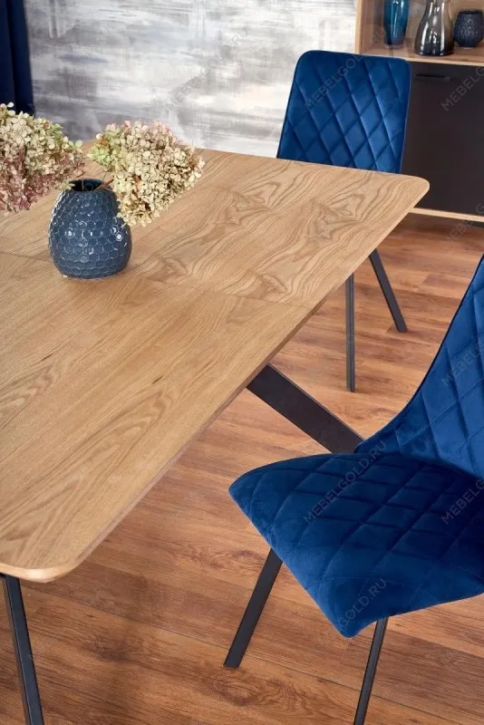 Стол обеденный Halmar BACARDI раскладной (дуб натуральный/черный) | изображение 7