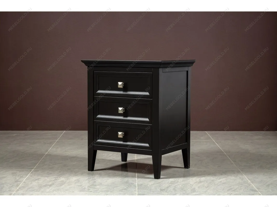 Тумба прикроватная 3 ящика Manhattan (Черный) | изображение 3