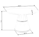 Стол обеденный Halmar VEGAS (белый/золотой) | изображение 4