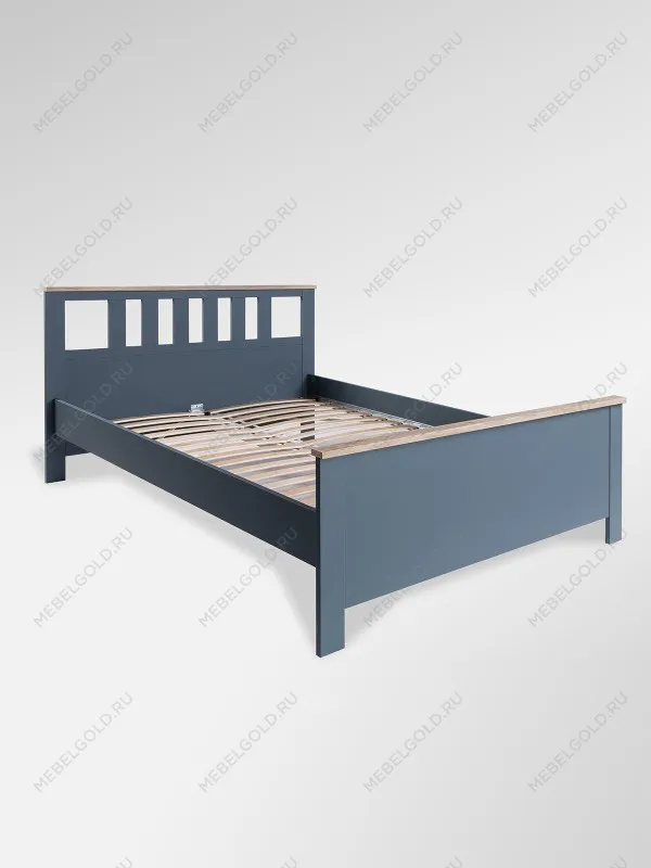 Кровать двуспальная Сага, 140х200 см, темно-бирюзовая | изображение 8