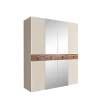 Шкаф 4-х дв. с зеркалами Bogemia Wood Fa (Слоновая кость/Золото) БМШ1/4(Wo)