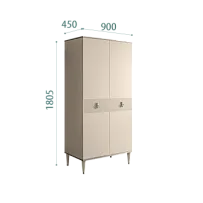 Шкаф-пенал Римини СОЛО (Ваниль/Серебро) РМП-2(s)