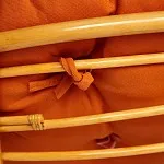 Кресло-качалка Papasan с подушкой Светлый мед, ткань, оранжевый | изображение 6