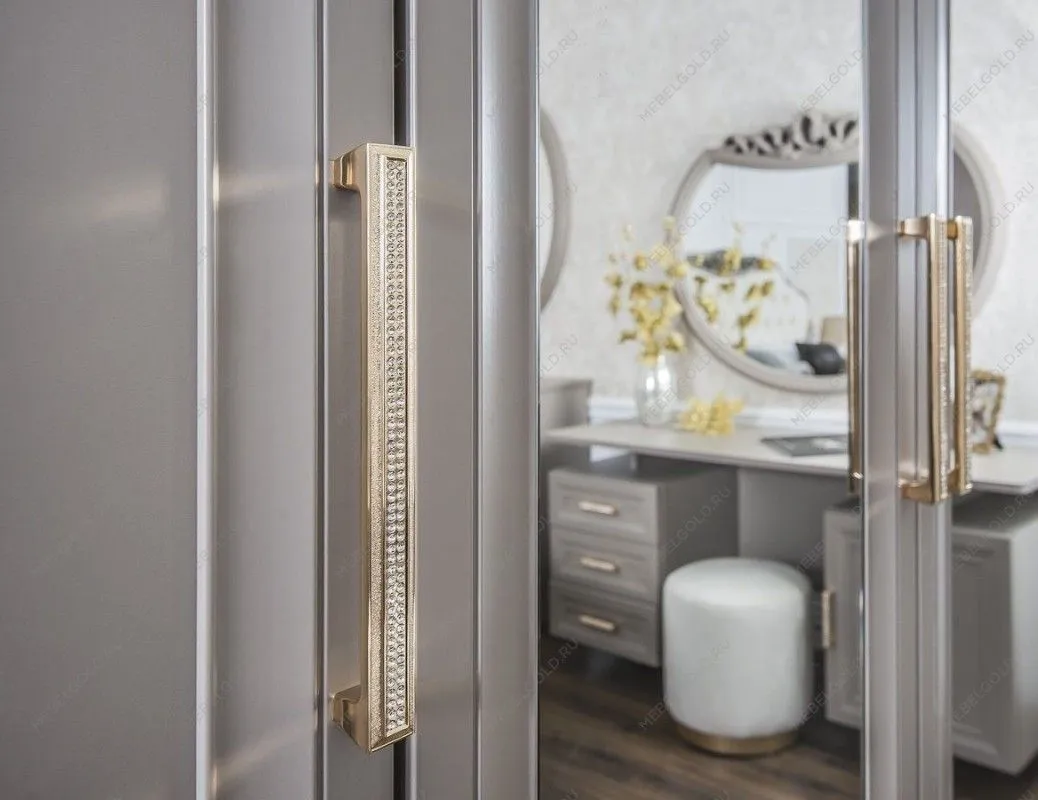 Шкаф Мокко 4-дверный с зеркалом серый | изображение 2