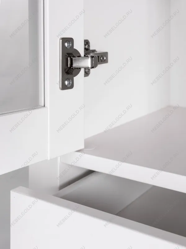 Шкаф с витриной Сага, 50х41х215 см, белый | изображение 13