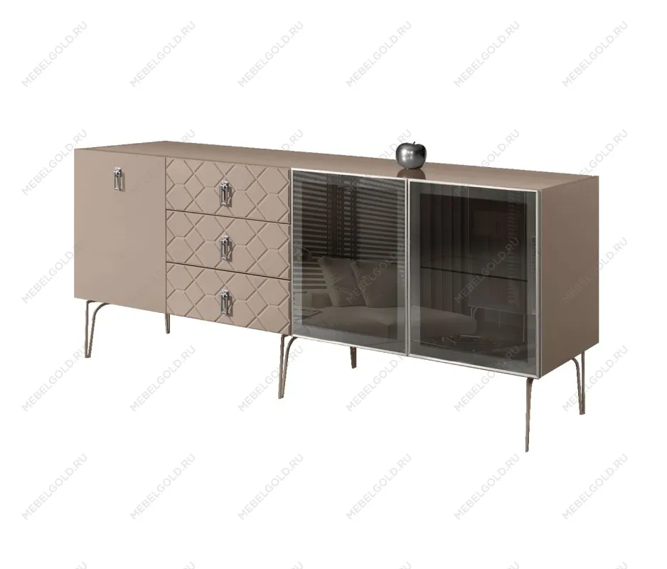 Комод 2.1м Bogemia Farfalle (Мокка) (Lakobel/Хром) БМКМ-5(Fa)[5][10]