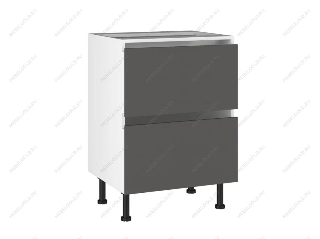 Стол с ящиками СЯ-(2)-60 Start Soft Boyard, Виста (600*523*870) Экокожа Серый, 26614