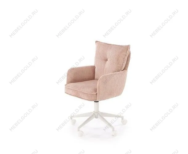 Кресло компьютерное Halmar DUMBO (светло-розовый/белый) | изображение 4