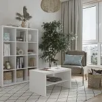 Стол журнальный Энкель, с полкой, 82x50x45 см, белый | изображение 5