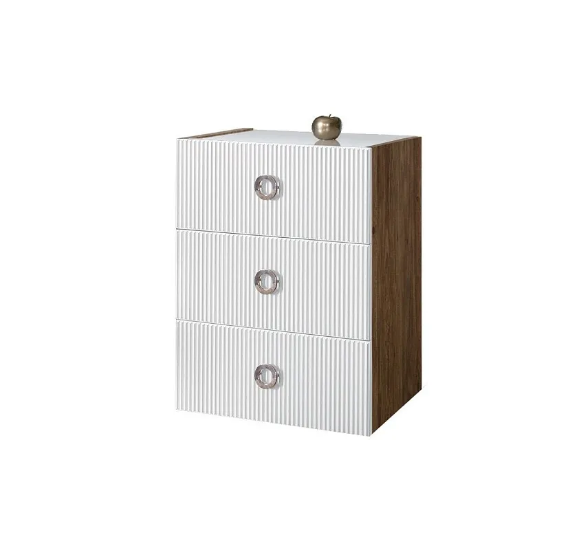 Комод Bogemia Woodline Fly Fi (Белый) (Lakobel/Хром) БМКМ-1