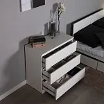 Комод Варма, 3 ящика, 80х78х40 см, эмаль белая | изображение 2