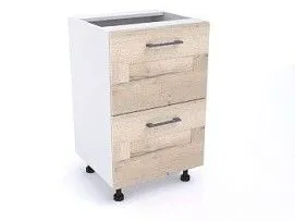 Стол с ящиками СЯ-50 (2), Дублин (500*470*820) Дуб галифакс белый, 21620