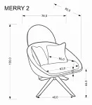 Кресло Halmar MERRY 2 (кремовый) | изображение 8