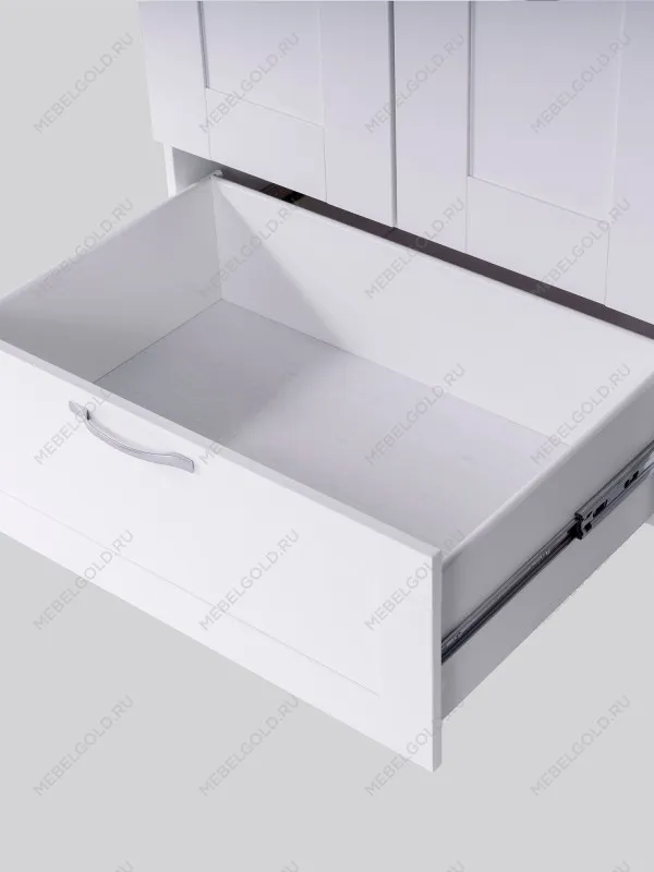 Шкаф Сириус узкий, с выдвижной вешалкой, 2 двери и 1 ящик, 78х41х190 см, белый | изображение 13