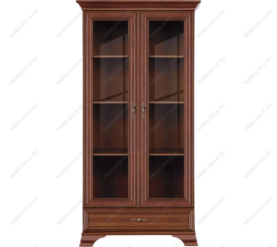 Шкаф с витриной Кентаки REG2W1S каштан