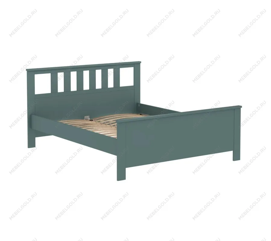 САГА кровать двойная 160х200 темно-бирюзовая | изображение 2