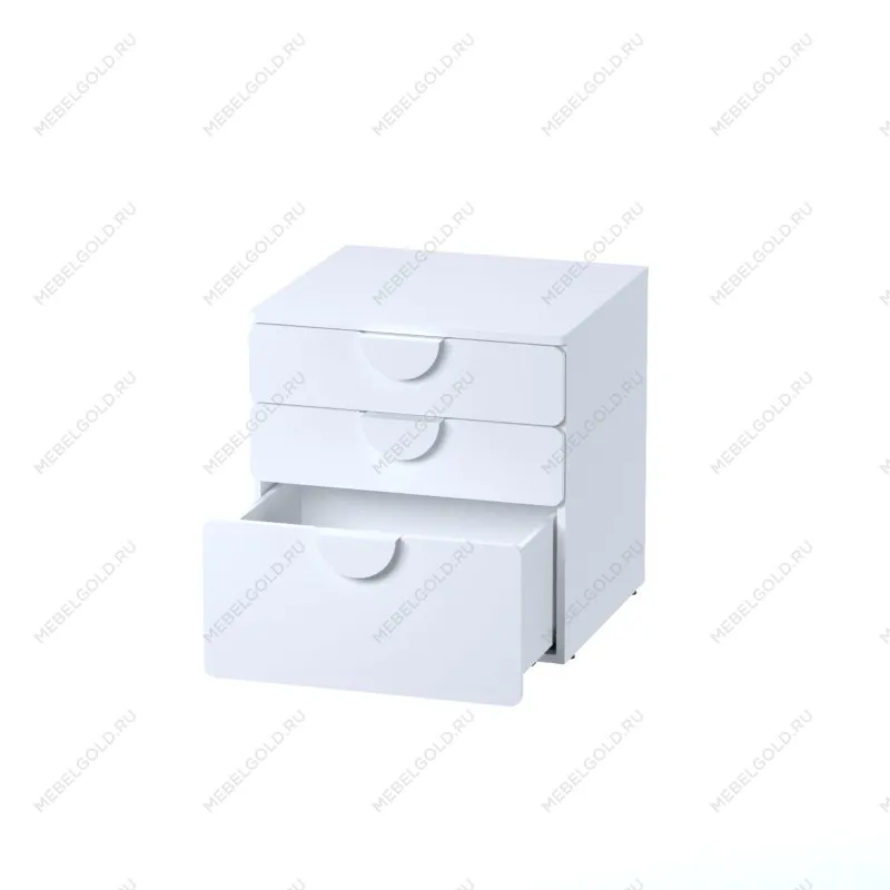 ПИКСИ комод 3 ящика 60x57x63, робкий подснежник | изображение 2
