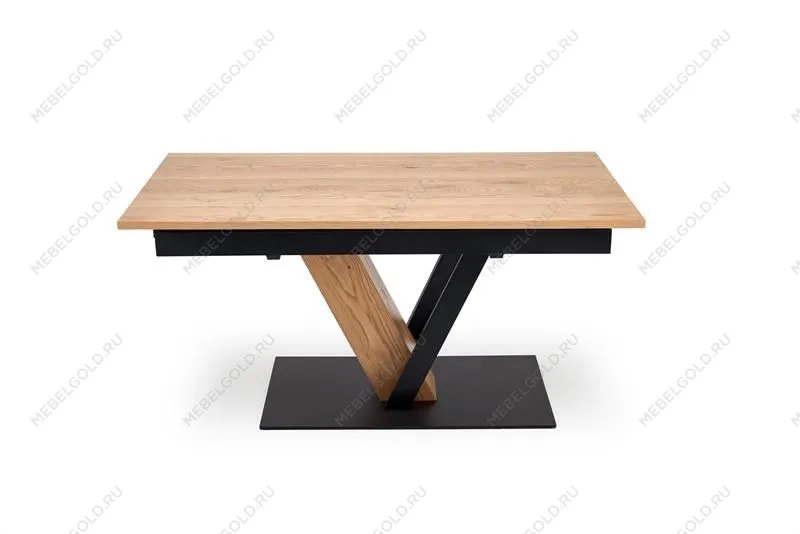 Стол обеденный Halmar FANIS 160 (натуральный/черный) | изображение 7