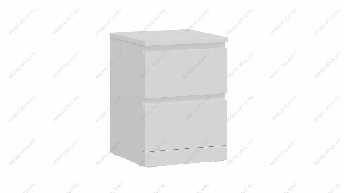 Тумба прикроватная Варма, 2 ящика, 40х55х40 см, эмаль белая | изображение 4