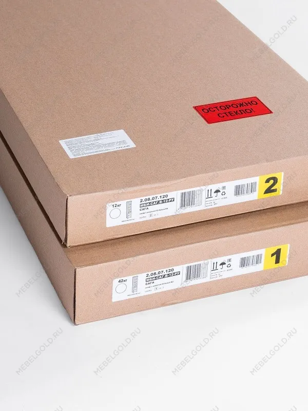 Шкаф с витриной Сага, 50х41х215 см, белый | изображение 18