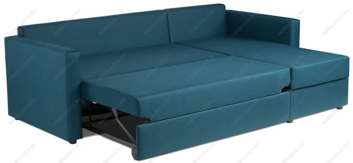 Диван-кровать ВАЛО, 230х91х72 см, короткий подлокотник, бирюзовый | изображение 4